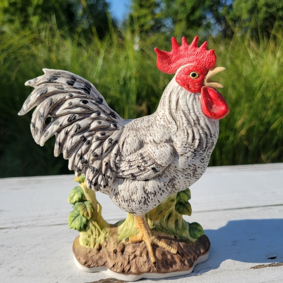 Lefton Other - Lefton Vintage Rooster Figurine 03477 Handpainted ~ Taiwan ~Farmhouse ~ Cute!